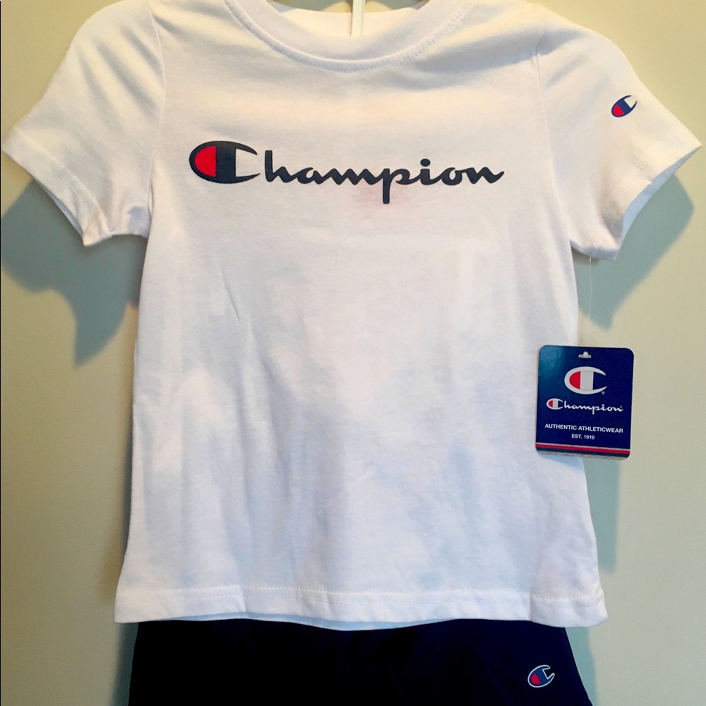 NWT Champion shorts/tee Size 4
